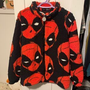 New With Tags Deadpool Sherpa Jacket Cakeworthy